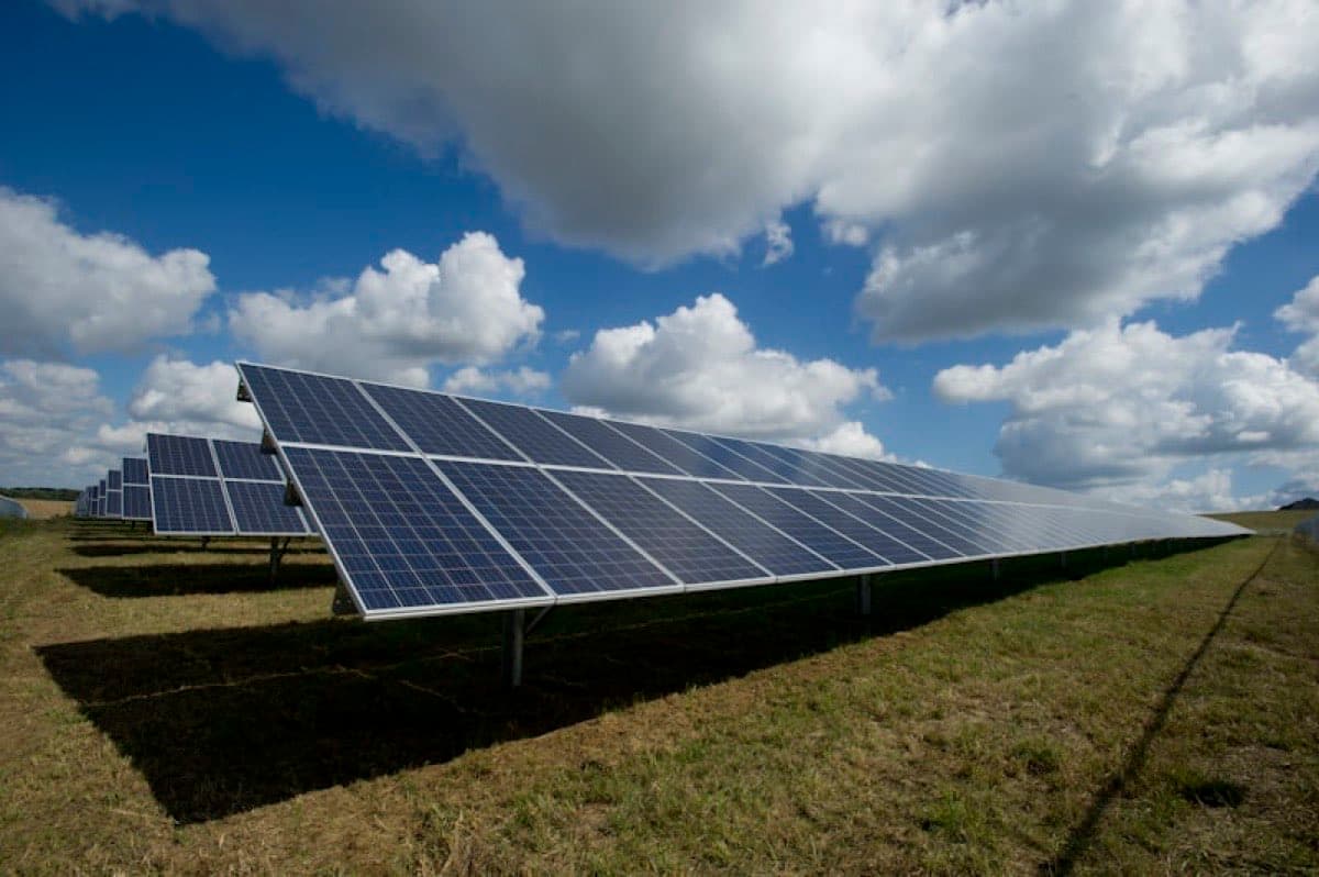 Solar panels on roof